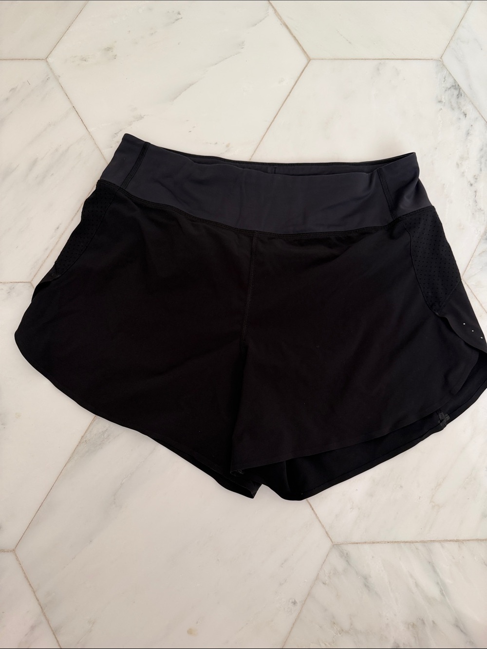 Athleta Black Layered Athletic Shorts